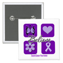 Believe Inspirations Cancer Awareness Pinback Buttons