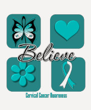 Believe Inspirations Cervical Cancer Tee Shirt