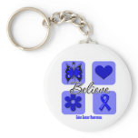 Believe Inspirations Colon Cancer Key Chains