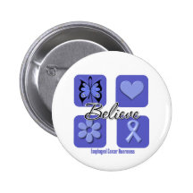 Believe Inspirations Esophageal Cancer Pinback Button