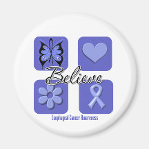 Believe Inspirations Esophageal Cancer Fridge Magnets