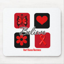 Believe Inspirations Heart Disease Mousepads