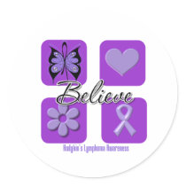Believe Inspirations Hodgkin's Lymphoma stickers