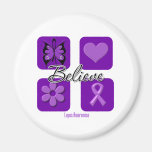 Believe Inspirations Lupus Awareness Fridge Magnet