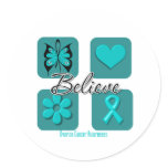 Believe Inspirations Ovarian Cancer Sticker