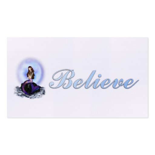 Believe Mermaid Business Card (back side)