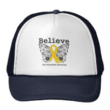 Believe - Neuroblastoma Cancer Butterfly Mesh Hats
