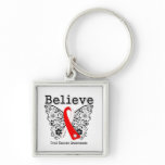 Believe - Oral Cancer Butterfly Key Chains