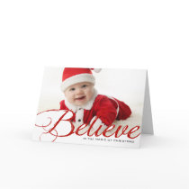 Believe - Photo Holiday Card