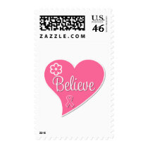 Believe Pink Heart Stamp