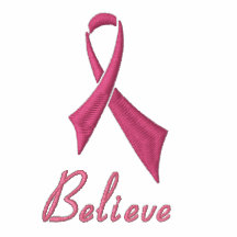 Believe Pink Ribbon Polo Shirt (Fitted)