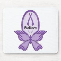 Believe- Purple Awareness Ribbon Mousepad