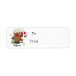 Believe Reindeer Gift Tag Label Custom Return Address Labels