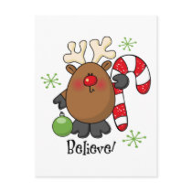 Believe Reindeer Postcards