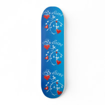 Believe Silhouette Fairies Skateboard by moonduster Believe Silhouette Fairies Skateboard