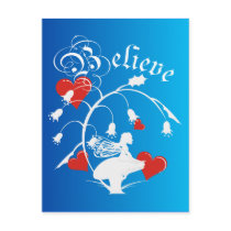 Believe Silhouette Fairy Postcard by moonduster Believe Silhouette Fairy Postcard