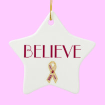 BELIEVE SMA AWARENESS RIBBON ORNAMENT ornaments