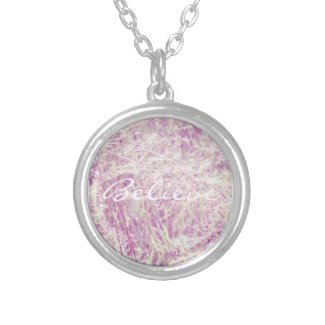 Believe Soft Pink Tint Grass Necklace