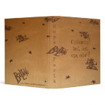 Believe Stars Mustard Shade Design Avery Binder