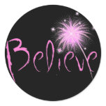 Believe Round Stickers