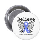 Believe - Stomach Cancer Butterfly buttons
