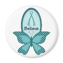 Believe- Teal Awareness magnets