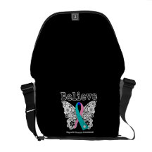 Believe - Thyroid Cancer Butterfly Messenger Bags