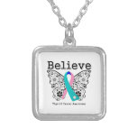 Believe - Thyroid Cancer Butterfly necklaces