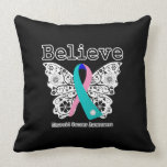 Believe - Thyroid Cancer Butterfly Pillow