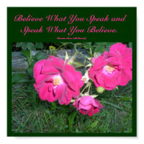 Believe What You Speak...Quote Poster-by Me posters
