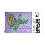 Believe Word Personalized Custom Postage Stamps