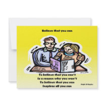 Believe you can invitations