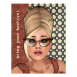 Belinda Beehive Retro Chic Small Invitation