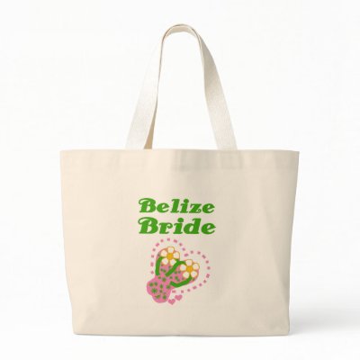 Belize Bride Canvas Bags by weddingsareus