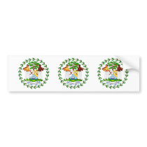 Belize Coat of Arms Bumper Sticker