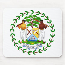 Belize coat of arms mouse pad