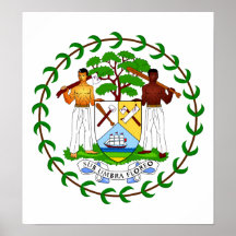 Belize Coat Of Arms Print
