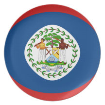 Belize Fisheye Flag Plate