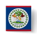Belize Flag BZ Pinback Buttons