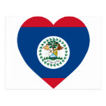 Belize Flag Heart Postcard