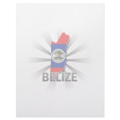 Belize Flag Map 2.0 Letterhead Design by representmycountry