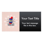 Belize Flag Map 2.0 Custom Photo Card