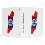 Belize Flag Map full size 3 Ring Binder