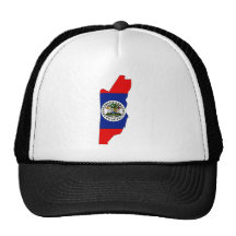 Belize Flag Map full size Trucker Hat