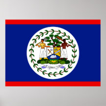Belize Flag Posters