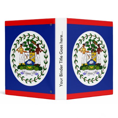 Belize High quality Flag 3 Ring Binders by representmycountry