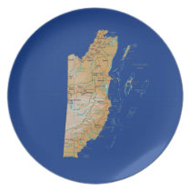 Belize Map Plate