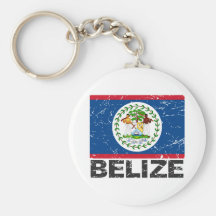 Belize Vintage Flag Key Chains