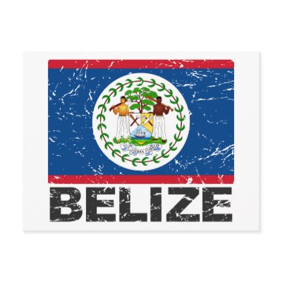 Belize Vintage Flag Post Cards by allworldtees