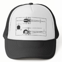 Bell 47 Helicopter Mesh Hats